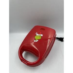 Dr. Seuss The Grinch Single Sandwich Maker Panini Non Stick EUC